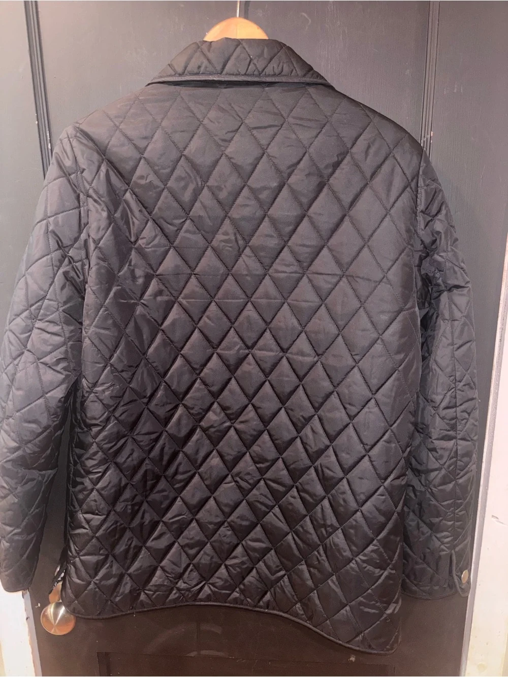 Coach Black Quilted Signature Lined Snap Jacket Coat Size M